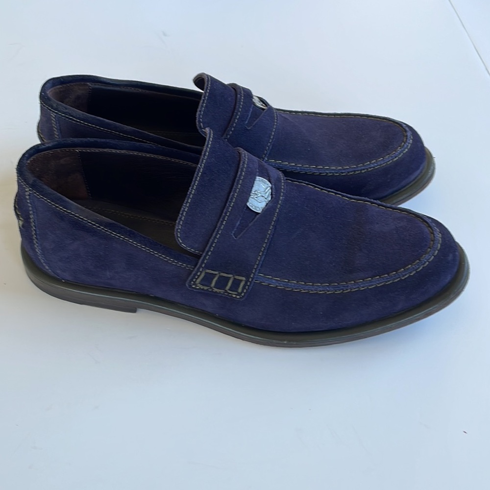 Jimmy Choo Mens Blue Suede Loafers 39 1/2 - Picture 6 of 15
